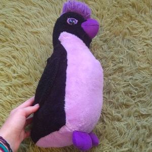 purple stuffed penguin